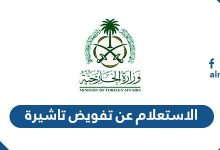 الاستعلام عن تفويض تاشيرة