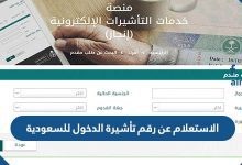 طريقة الاستعلام عن رقم تأشيرة الدخول للسعودية 2022