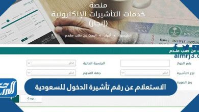 طريقة الاستعلام عن رقم تأشيرة الدخول للسعودية 2022