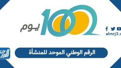 الرقم الوطني الموحد للمنشأة