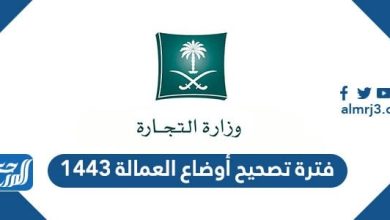 فترة تصحيح أوضاع العمالة 1443