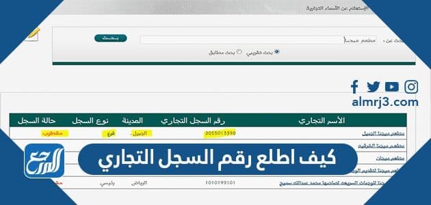 كيف اطلع رقم السجل التجاري بسهولة 1443