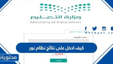 كيف ادخل على نتائج نظام نور