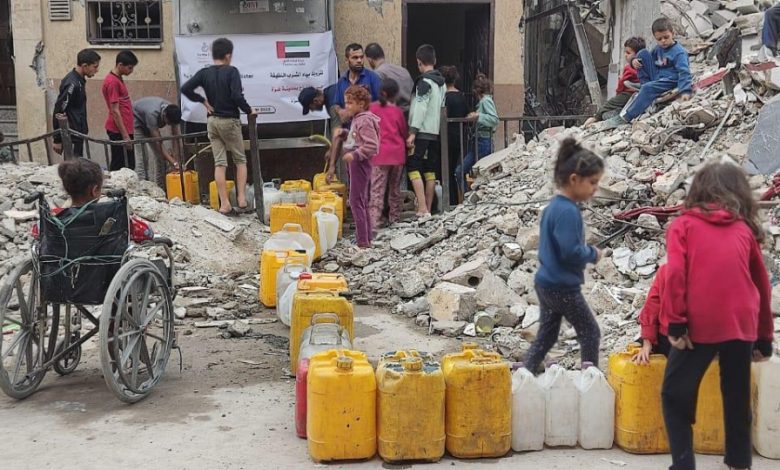 مؤسسة RVF تستأنف نشاطاتها بمدينة غزة وشمالها لتزويد السكان بالمياه الصالحة للشرب