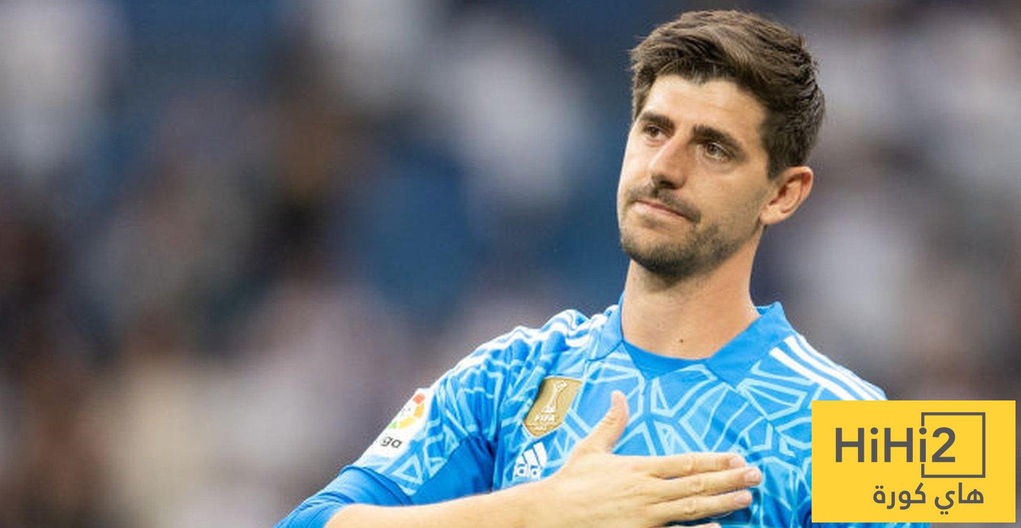 أرقام كورتوا مع ريال مدريد في دوري الأبطال الموسم الحالي