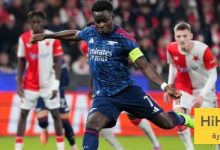 ساكا يدخل تاريخ أرسنال بهدفه في سلافيا براغ