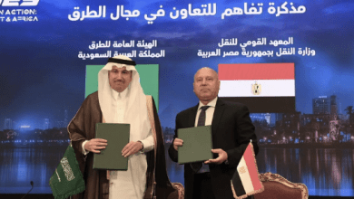 السعودية ومصر توقعان مذكرة تفاهم للتعاون في مجال النقل