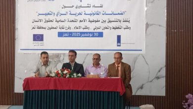 الضمانات القانونية لحرية الرأي التعبير في لقاء تشاوري