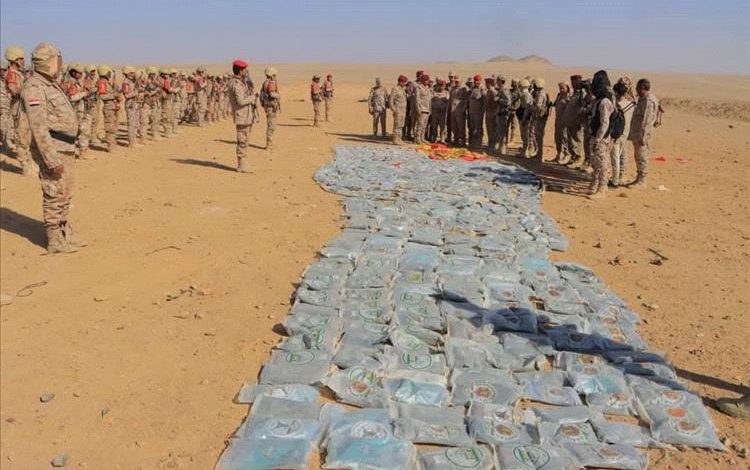 المنطقة العسكرية السادسة تضبط أكثر من طن من الممنوعات ضمن حملة الانتشار الأمني في الجوف