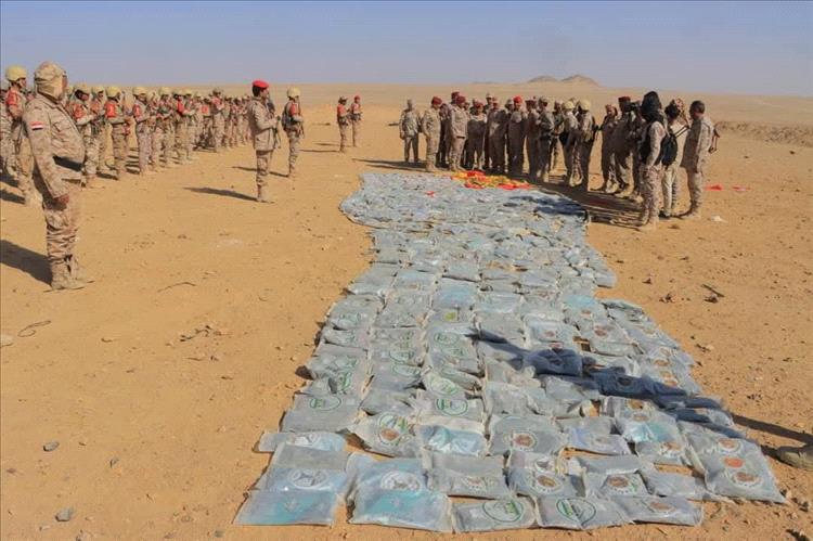 المنطقة العسكرية السادسة تضبط أكثر من طن من الممنوعات ضمن حملة الانتشار الأمني في الجوف