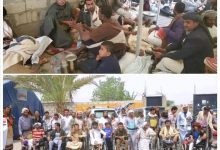 جرحى مأرب يواصلون اعتصامهم لليوم الثالث مطالبين بصرف رواتبهم المتوقفة