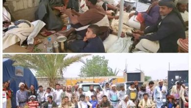 جرحى مأرب يواصلون اعتصامهم لليوم الثالث مطالبين بصرف رواتبهم المتوقفة