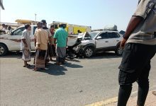 حادث مروري يتسبب بتصادم خمس سيارات في المكلا