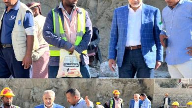 رئيس مجلس إدارة إقليم اليمن يتفقد سير صيانة طريق «الأعروق - حيفان» الرابط بين تعز وعدن