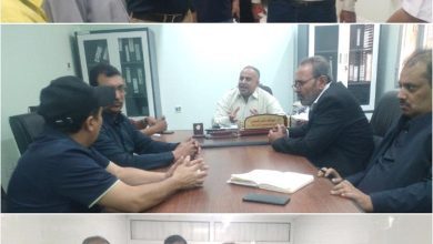 رئيس هيئة مستشفى الرازي أبين يستقبل فريق القيادات الإدارية المكلف من وزير الصحة والسكان