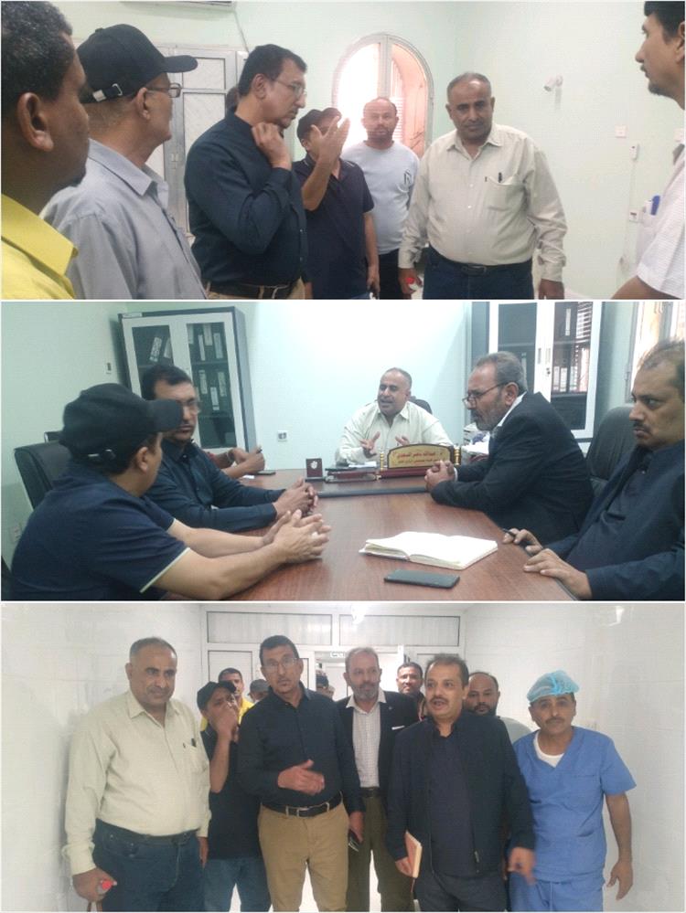 رئيس هيئة مستشفى الرازي أبين يستقبل فريق القيادات الإدارية المكلف من وزير الصحة والسكان