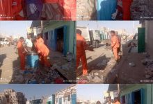 صندوق النظافة والتحسين بأحور ينفذ حملة إزالة للقمامة في الشارع العام ومحيط المحكمة القديمة ونادي أحور الرياضي