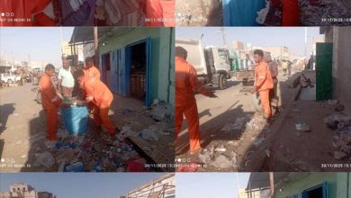 صندوق النظافة والتحسين بأحور ينفذ حملة إزالة للقمامة في الشارع العام ومحيط المحكمة القديمة ونادي أحور الرياضي