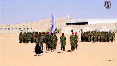 قوات دفاع شبوة تحتفل بتخريج اللواء الثامن واستعراض جاهزيته القتالية