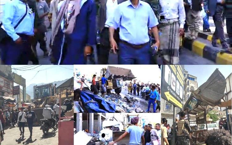 لليوم الثاني.. فرع الأشغال بـ«القاهرة» يواصل إزالة المخالفات في شوارع مدينة تعز