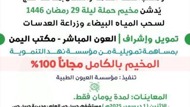 مخيم عيون مجاني بردفان.. خدمة إنسانية برعاية رسمية وتنفيذ طبي متخصص بقيادة القامات الوطنية