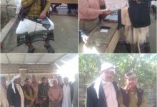 مدرسة أبناء الريف بمديرية لودر تحتفي بتكريم الأستاذ القدير حسين عبد اللّه عوض البجيري