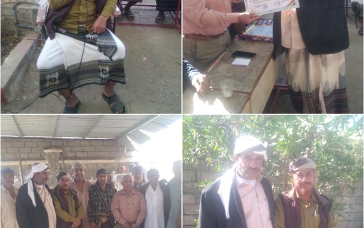 مدرسة أبناء الريف بمديرية لودر تحتفي بتكريم الأستاذ القدير حسين عبد اللّه عوض البجيري