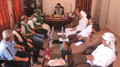 مدير عام مديرية العبر يستقبل وفدًا من البرنامج السعودي لتنمية وإعمار اليمن