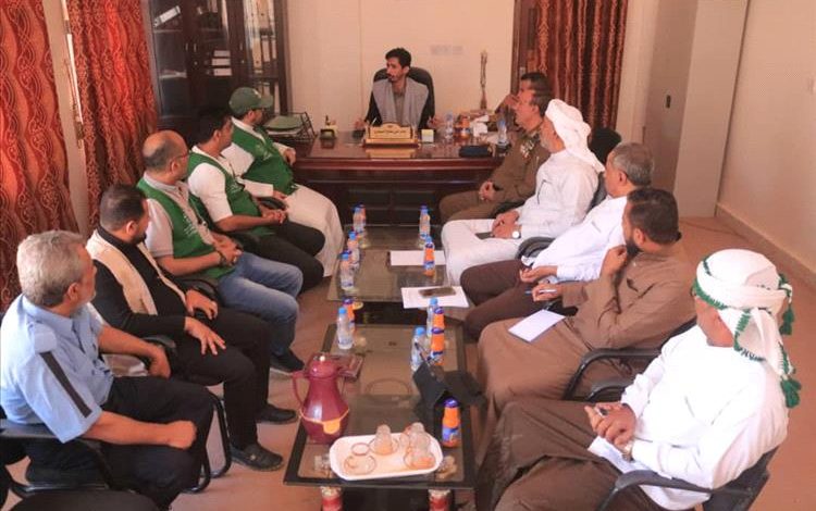 مدير عام مديرية العبر يستقبل وفدًا من البرنامج السعودي لتنمية وإعمار اليمن