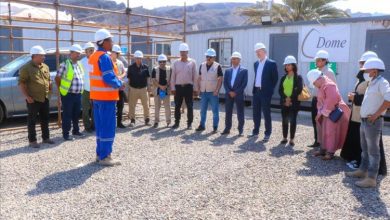 وفد البنك الدولي يطلع على سير العمل في مشروع محطة ضخ المياه بمنطقة البرزخ