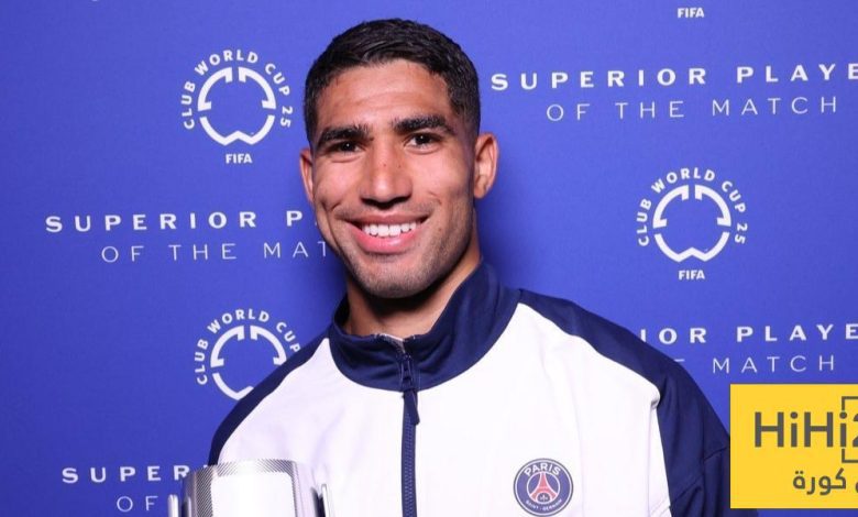 حكيمي يتصدر قائمة مميزة في دوري الأبطال مع باريس