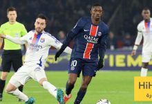 نتائج آخر خمس مباريات بين باريس سان جيرمان وليون