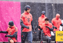 صور – بايرن ميونخ يستعد لفرايبورغ في أجواء ثلجية