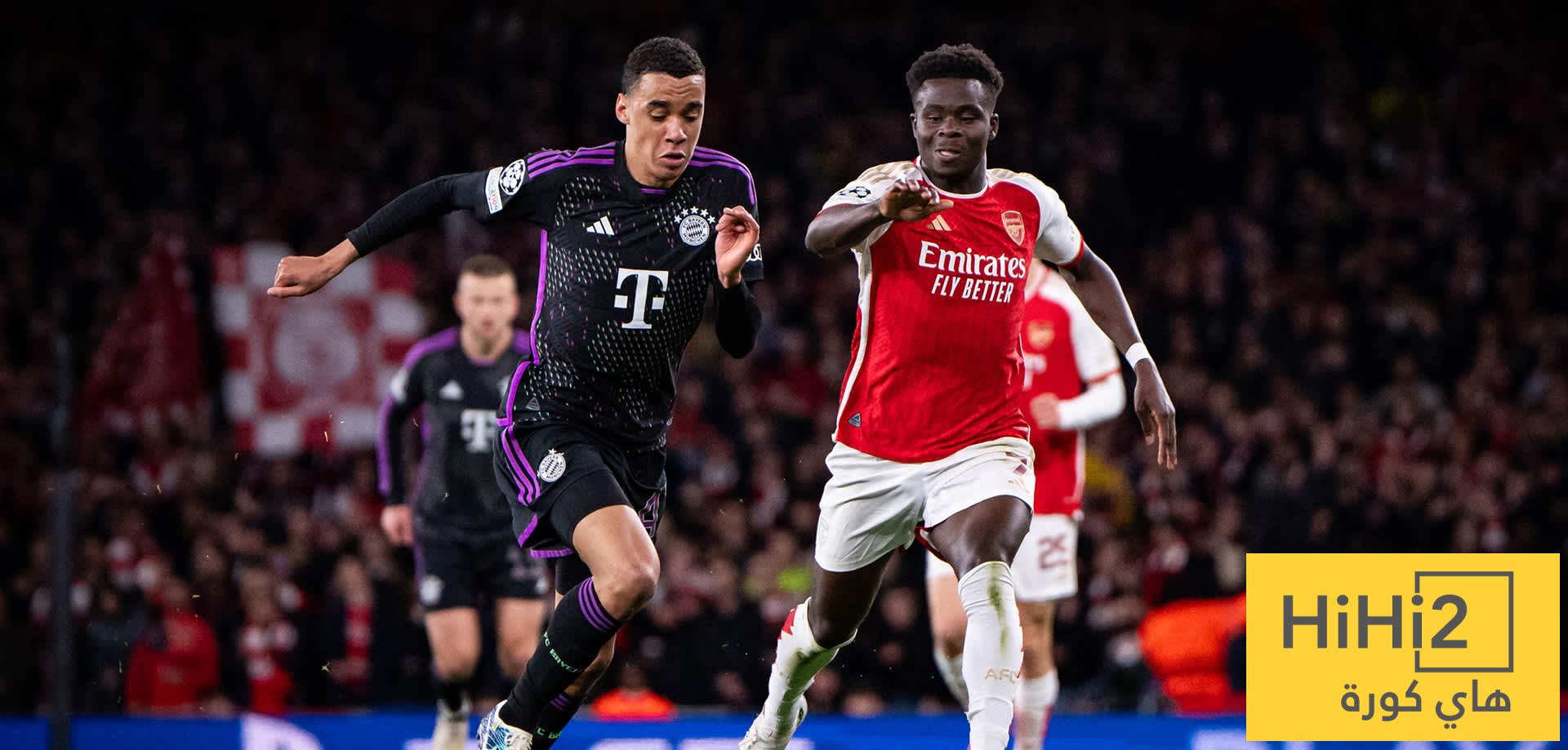 نتائج آخر خمس مواجهات بين أرسنال وبايرن ميونخ