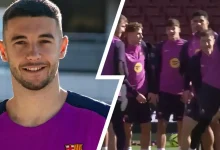 خوان جارسيا يحظى باستقبل حافل في تدريبات برشلونة
