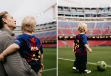 دي يونغ يحتفل بعيد ميلاد ابنه في كامب نو