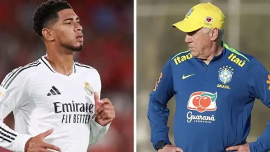 أنشيلوتي يشبه جود بيلينغهام بنجم البرازيل السابق