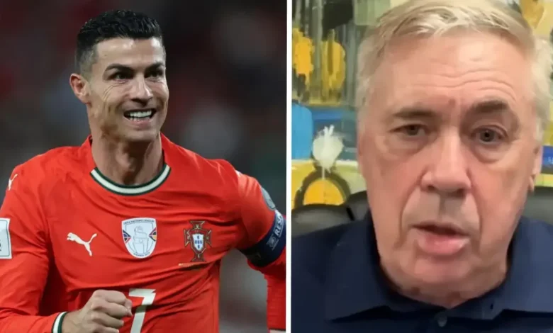 تعليق أنشيلوتي على اقتراب رونالدو من الهدف 1000