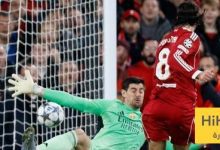 صور .. تصديات كورتوا الحاسمة ضد ليفربول