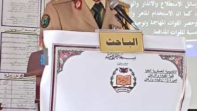 العقيد علي حسن الجحافي ينال درجة الماجستير في العلوم العسكرية من الأكاديمية العسكرية العليا