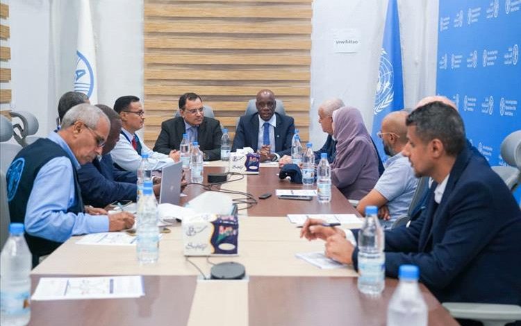 الوزيران السقطري والوالي  يزورا مقر الفاو بعدن ويلتقيا بالقائم بأعمال الممثل المقيم آدم ياو ويطّلعا على المشاريع التنموية المنفذة والمزمعة