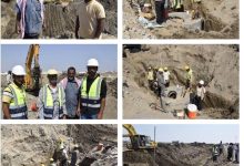 تواصل مشروع حفر وتركيب أنابيب مجاري الصرف الصحي الممتد من جولة المجاري إلى جولة الكراع