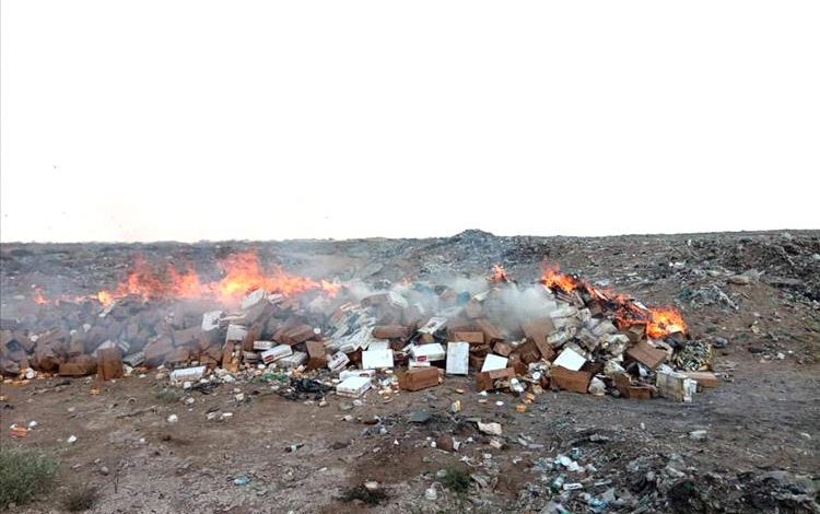 صحة البيئة بالمنصورة تتلف 5 أطنان من مواد غذائية منتهية الصلاحية