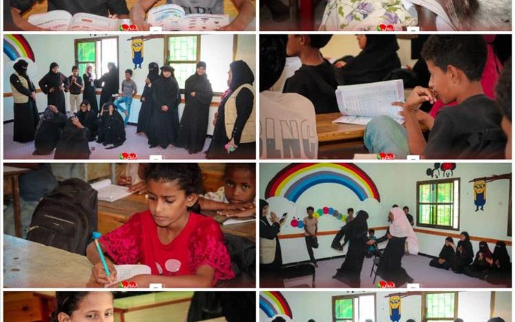 متابعة أنشطة مشروع التعليم التعويضي في "كود قرو" بمديرية البريقة