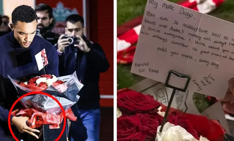 صور: أرنولد يترك رسالة مؤثرة لديوغو جوتا