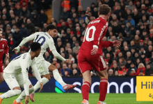 نوتينغهام يضرب ليفربول بالهدف الثالث