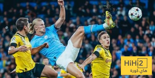 الرسم التكتيكي لتشكيلة مانشستر سيتي وبروسيا دورتموند