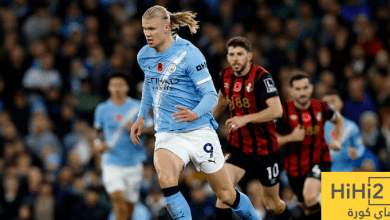 مانشستر سيتي يفوز على بورنموث في الدوري الانجليزي