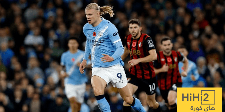 مانشستر سيتي يفوز على بورنموث في الدوري الانجليزي