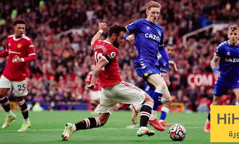 نتائج آخر خمس مباريات بين مانشستر يونايتد وإيفرتون